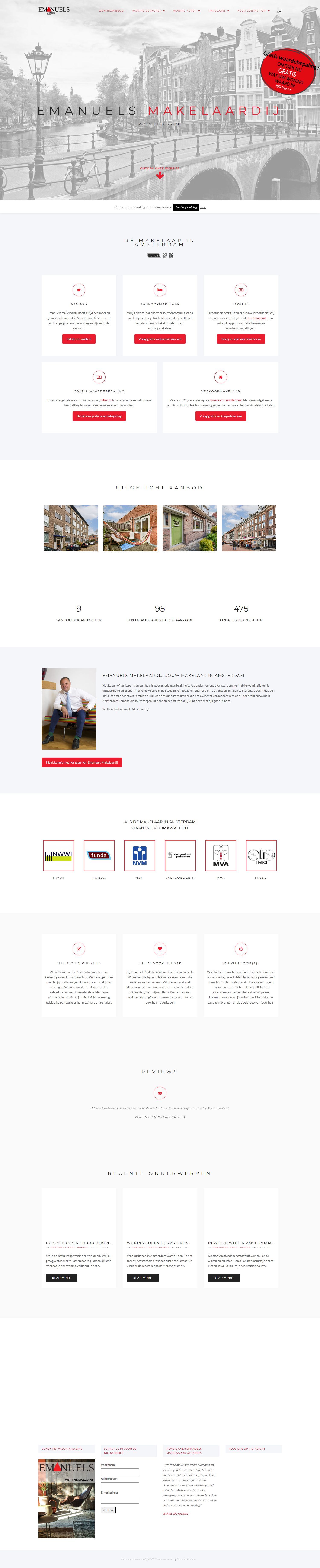 Screenshot der Website von www.emanuelsmakelaardij.nl
