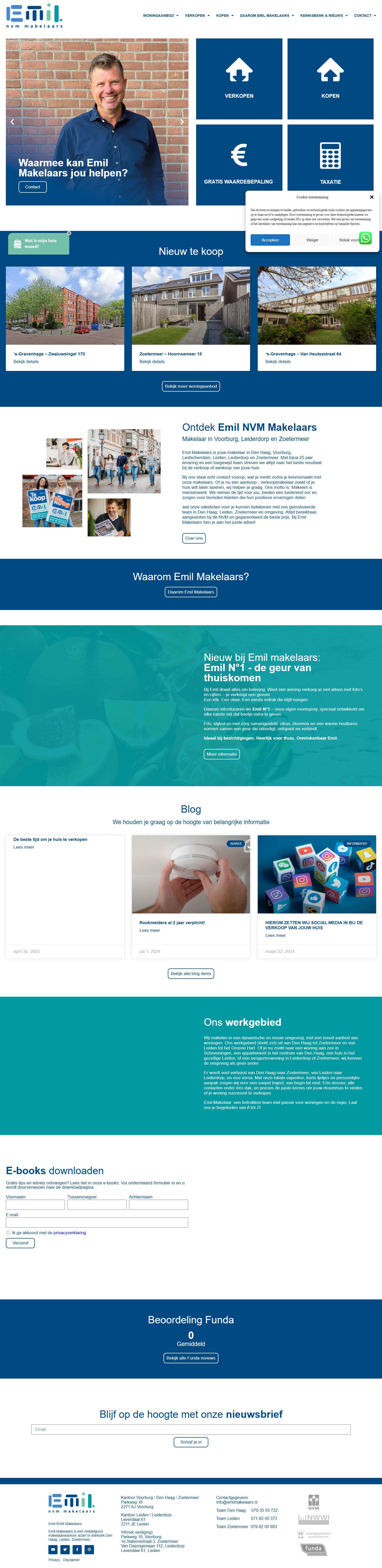 Screenshot van de website van www.emilmakelaars.nl