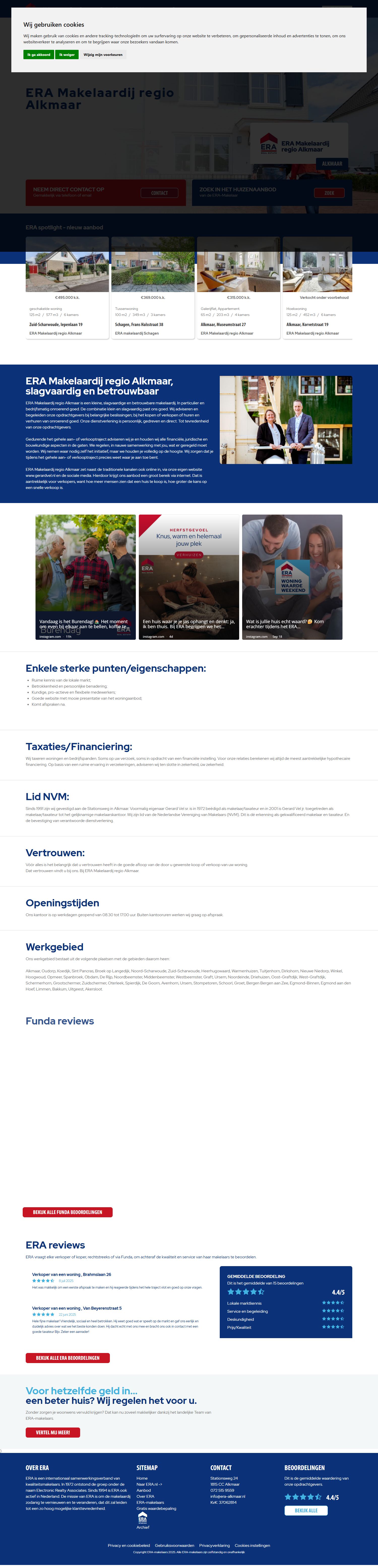 Screenshot der Website von www.era-alkmaar.nl