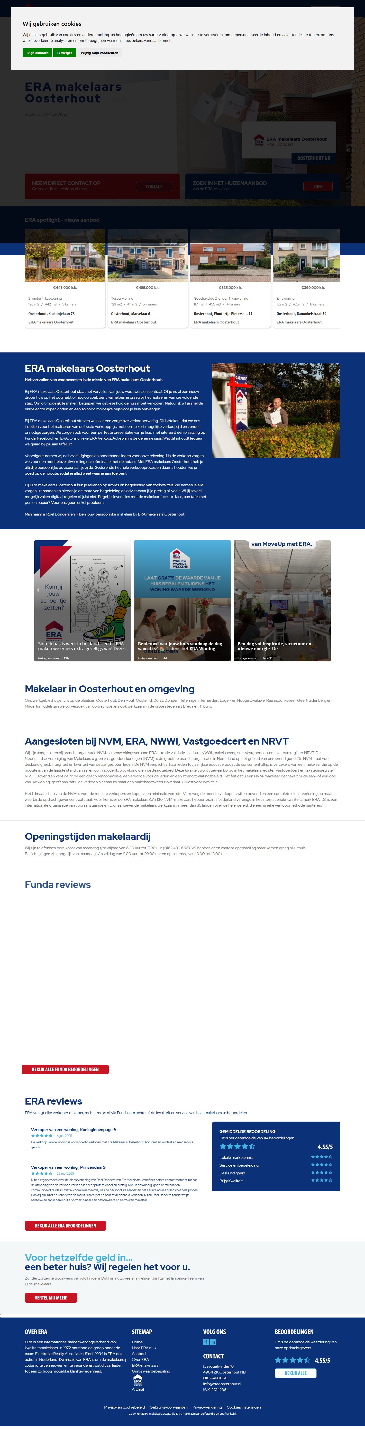 Kantoorfoto ERA makelaars Oosterhout, klantbeoordeling 9,5!