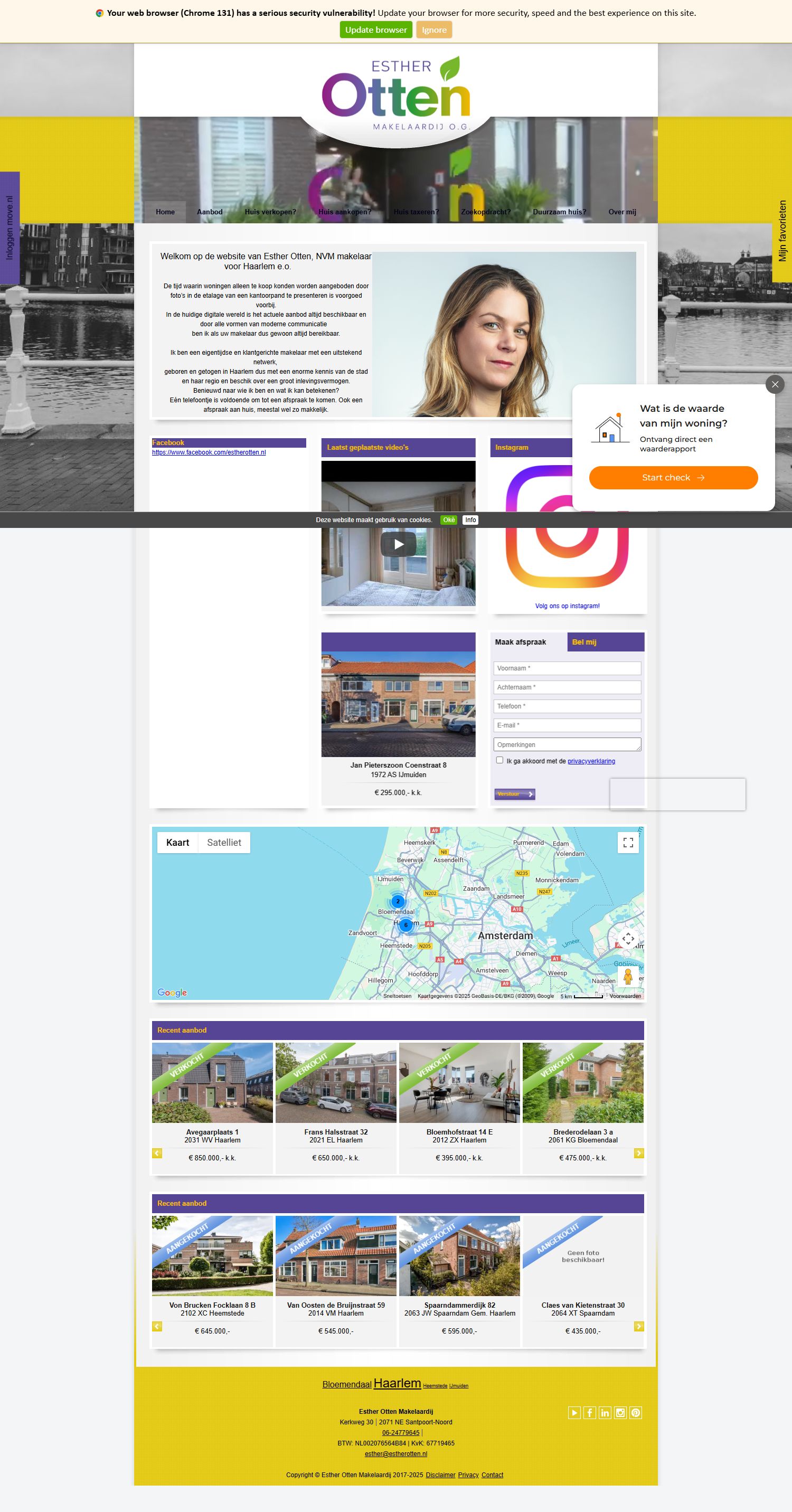Capture d'écran du site web de www.estherotten.nl