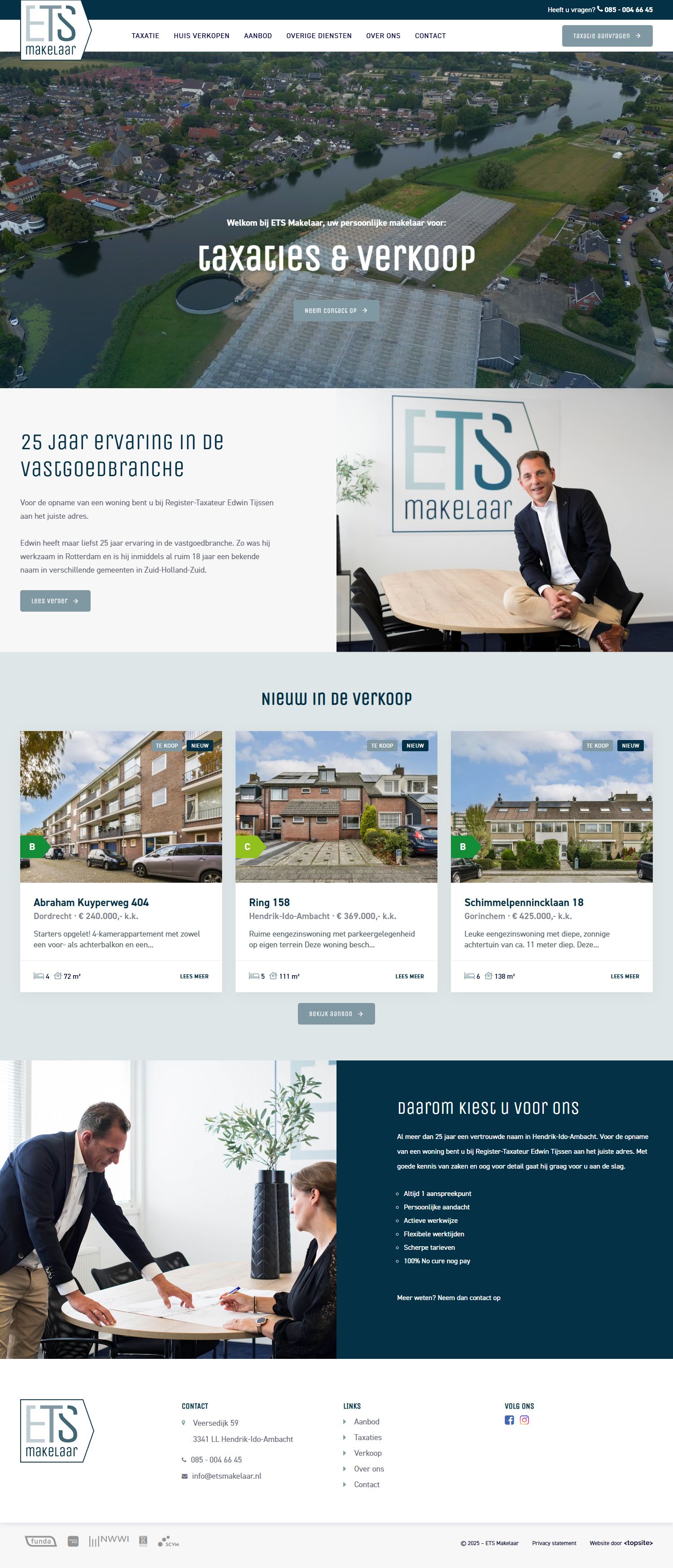 Team foto van ETS Makelaar