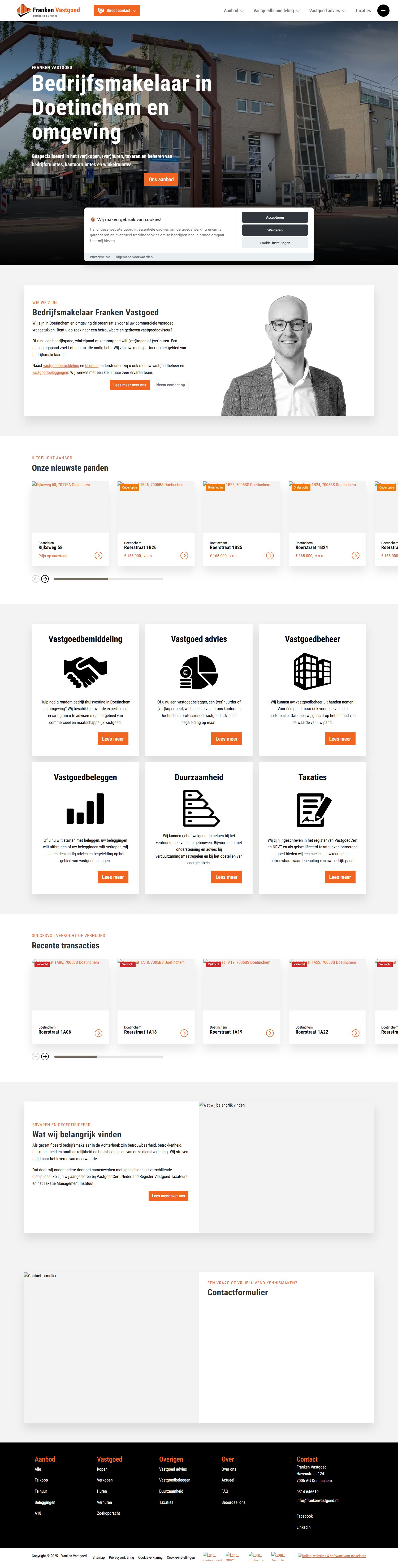 Kantoorfoto Franken Vastgoed Bemiddeling & Advies