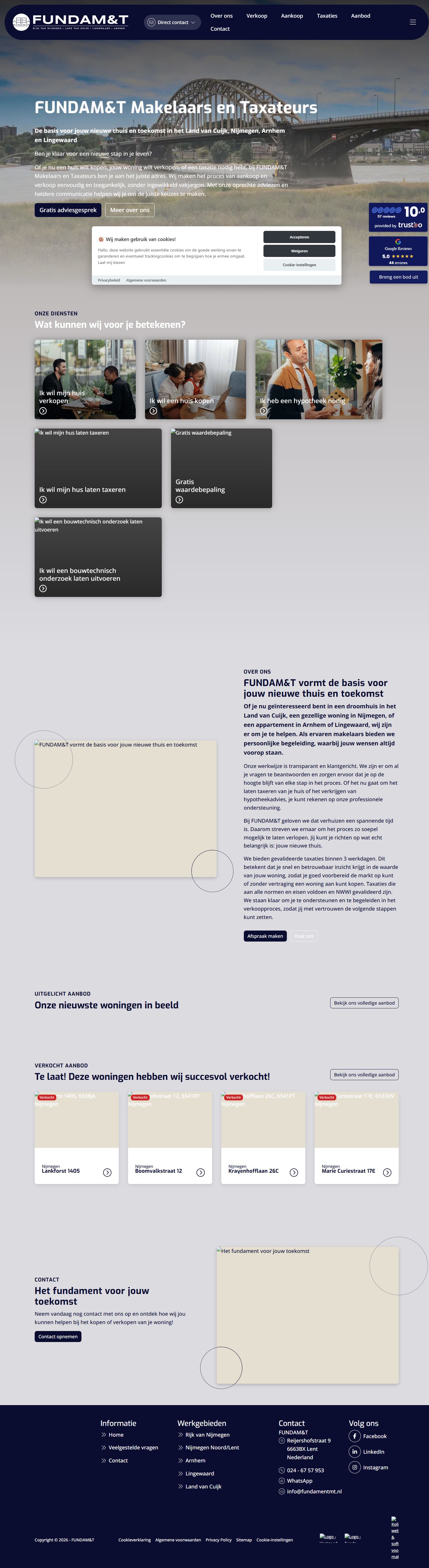 Screenshot van de website van www.fundamentmt.nl