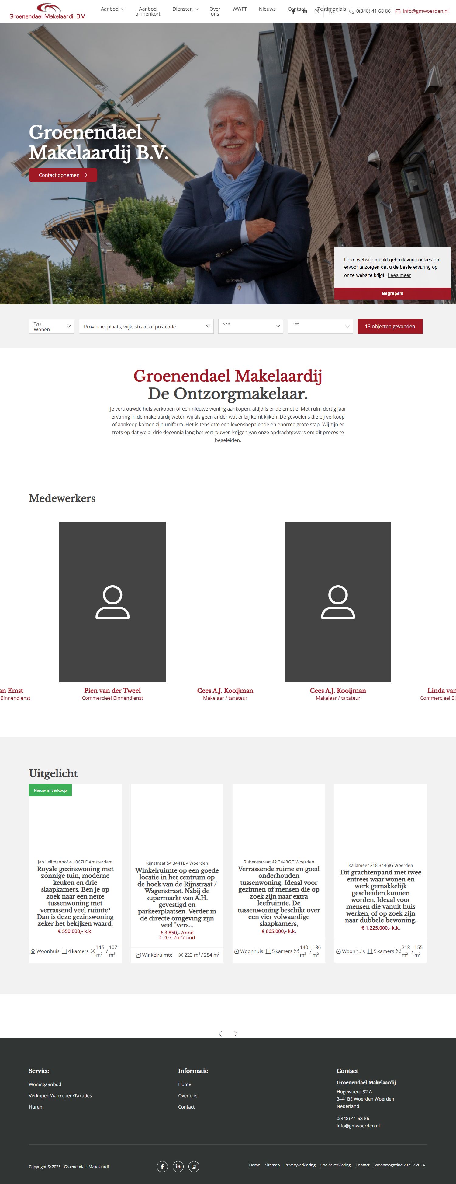 Capture d'écran du site web de www.gmwoerden.nl