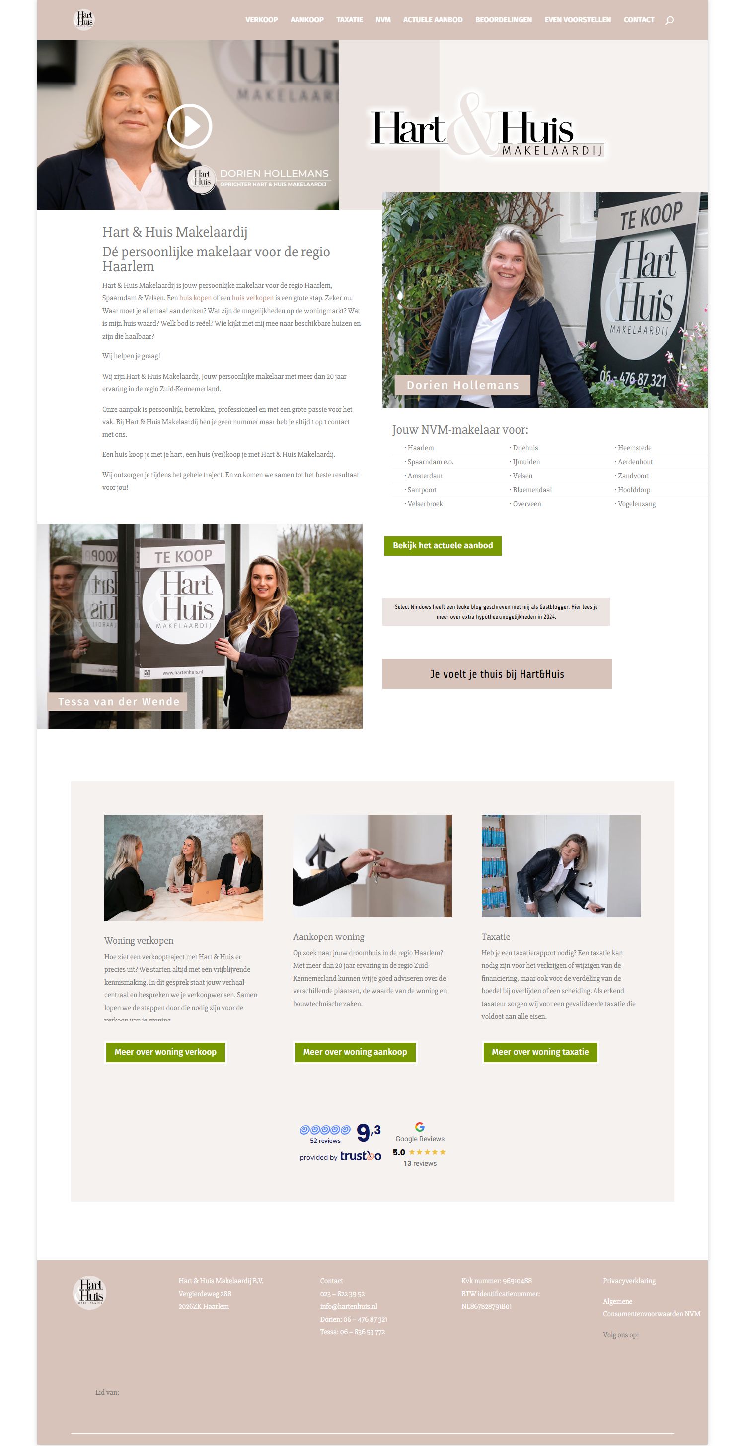 Capture d'écran du site web de www.hartenhuis.nl