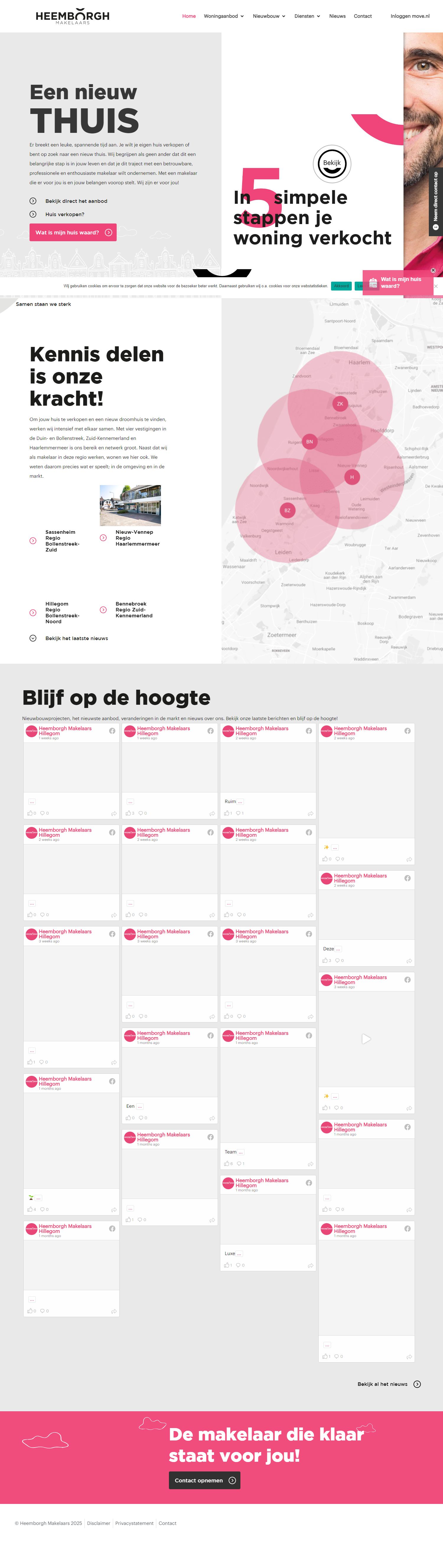 Screenshot van de website van www.heemborgh.nl