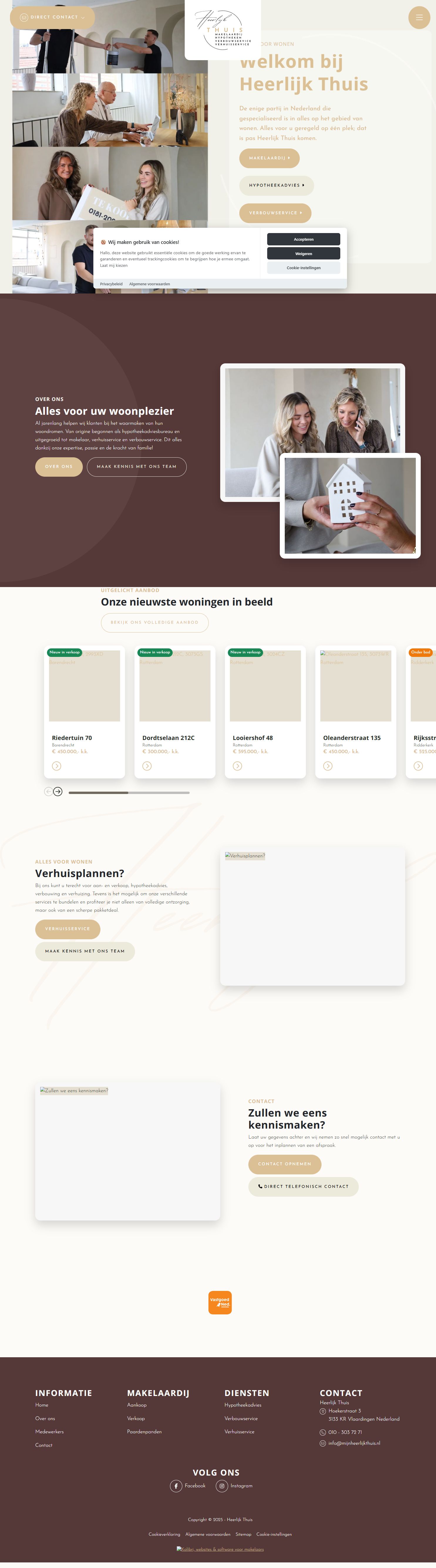 Capture d'écran du site web de www.mijnheerlijkthuis.nl