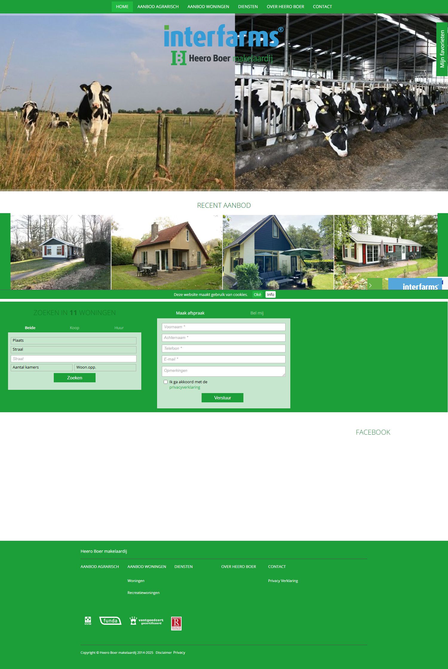 Screenshot van de website van www.heeroboer.nl