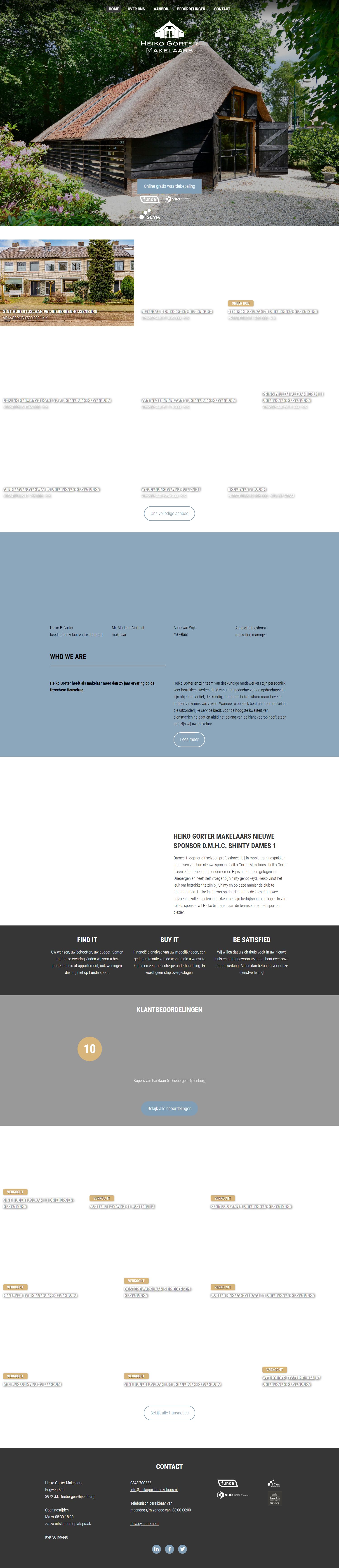 Screenshot van de website van www.heikogortermakelaars.nl