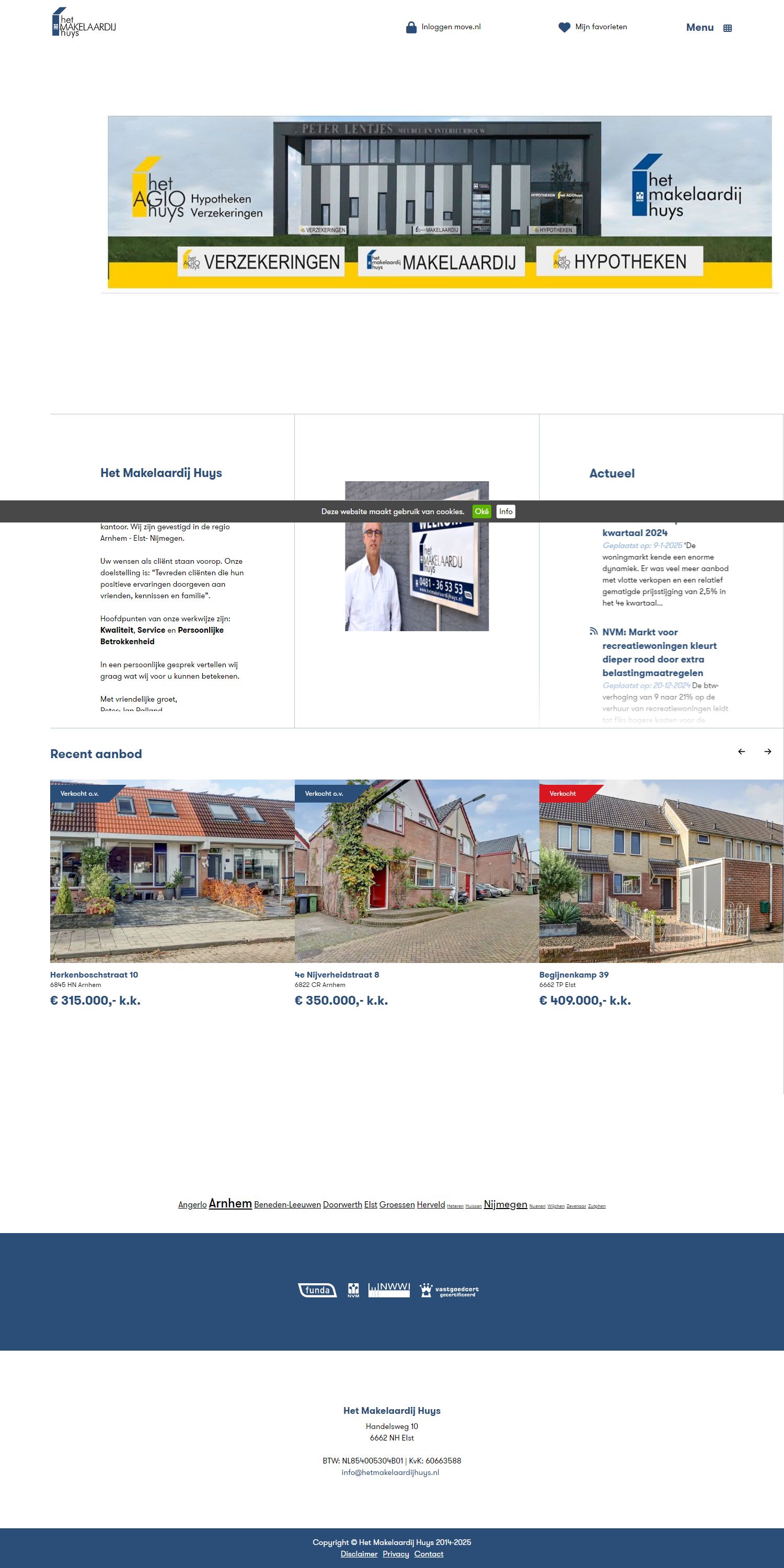 Screenshot van de website van www.hetmakelaardijhuys.nl