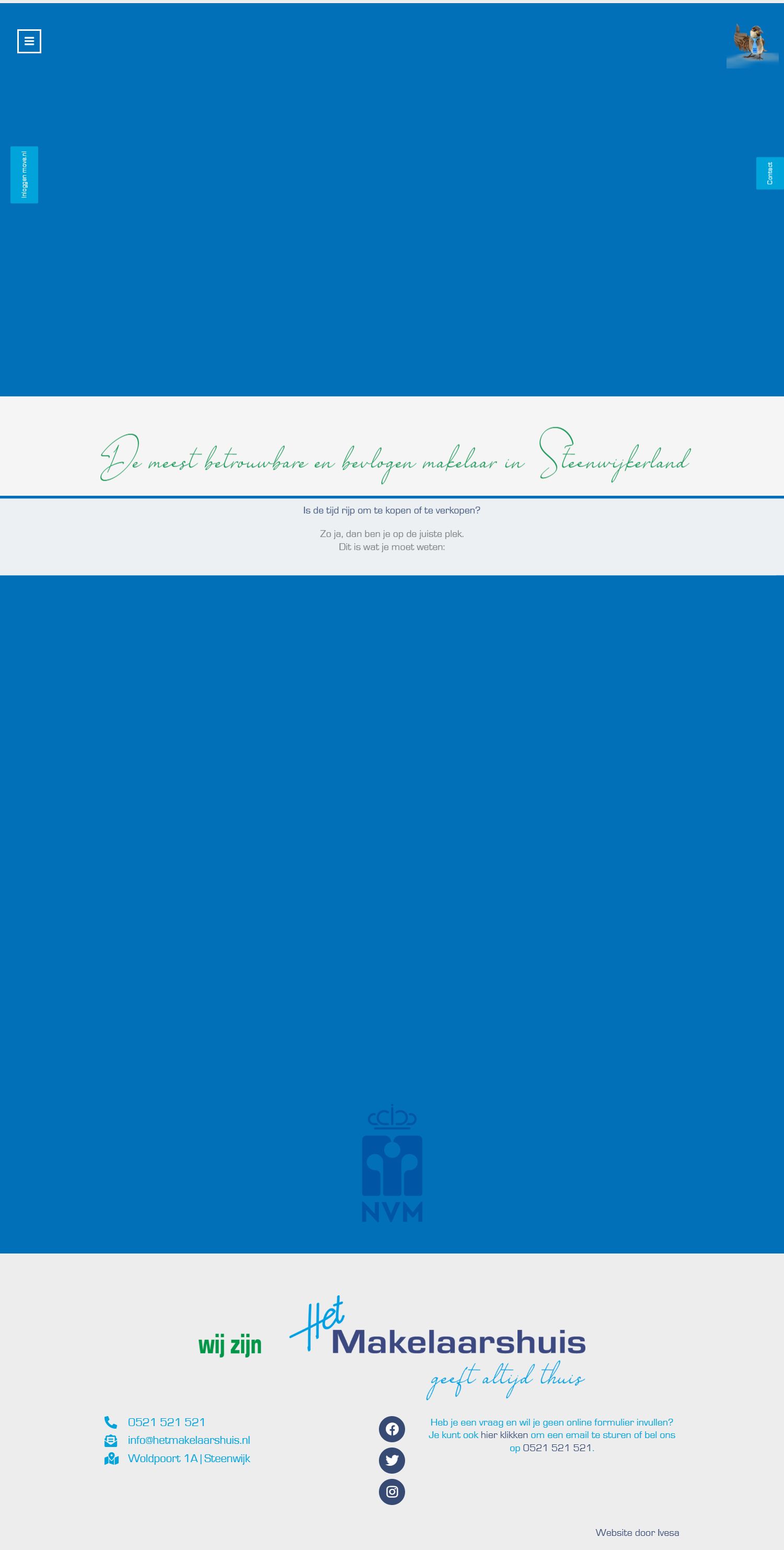 Screenshot van de website van www.hetmakelaarshuis.nl