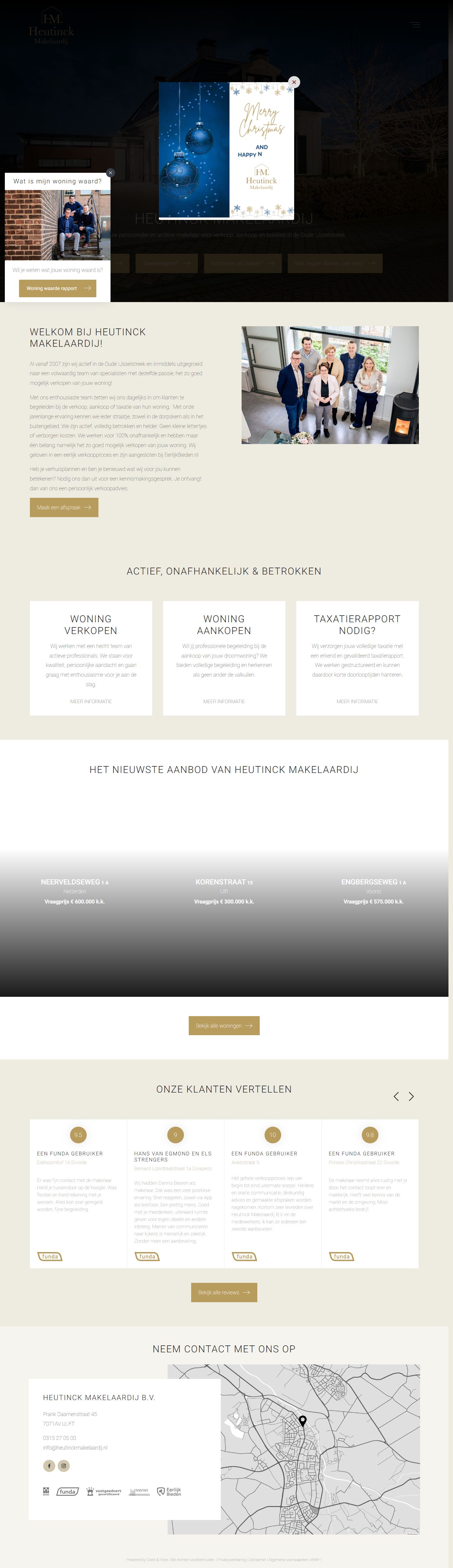 Screenshot van de website van www.heutinckmakelaardij.nl