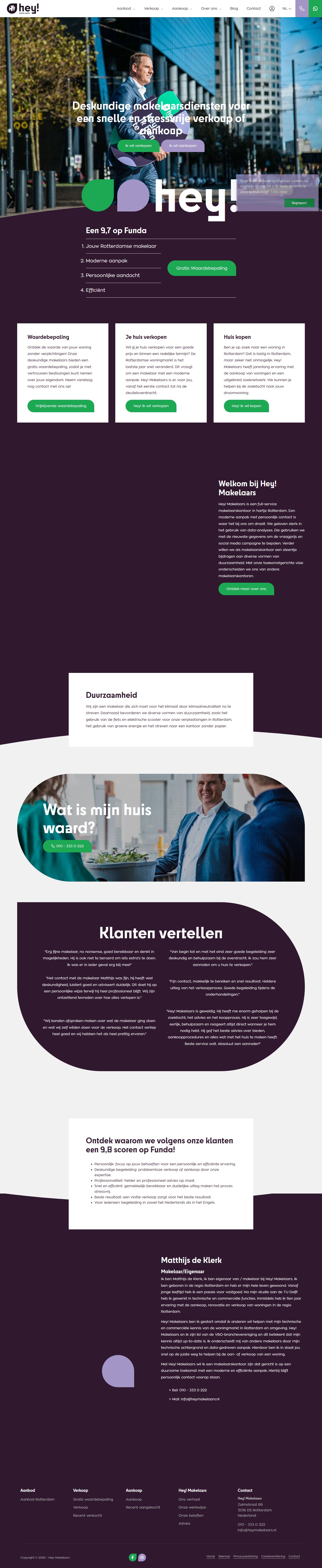 Screenshot van de website van www.heymakelaars.nl