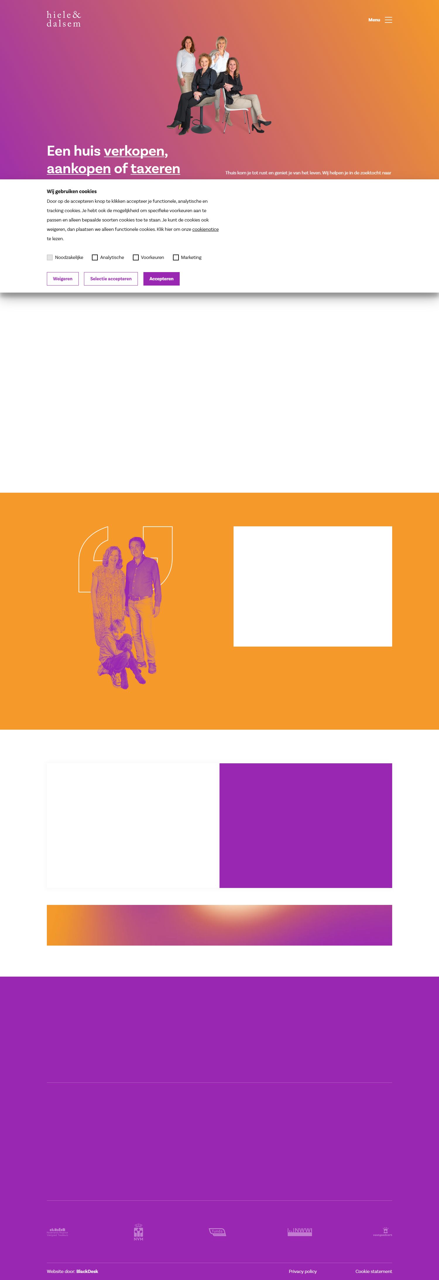 Screenshot of the website of www.hdmakelaardij.nl