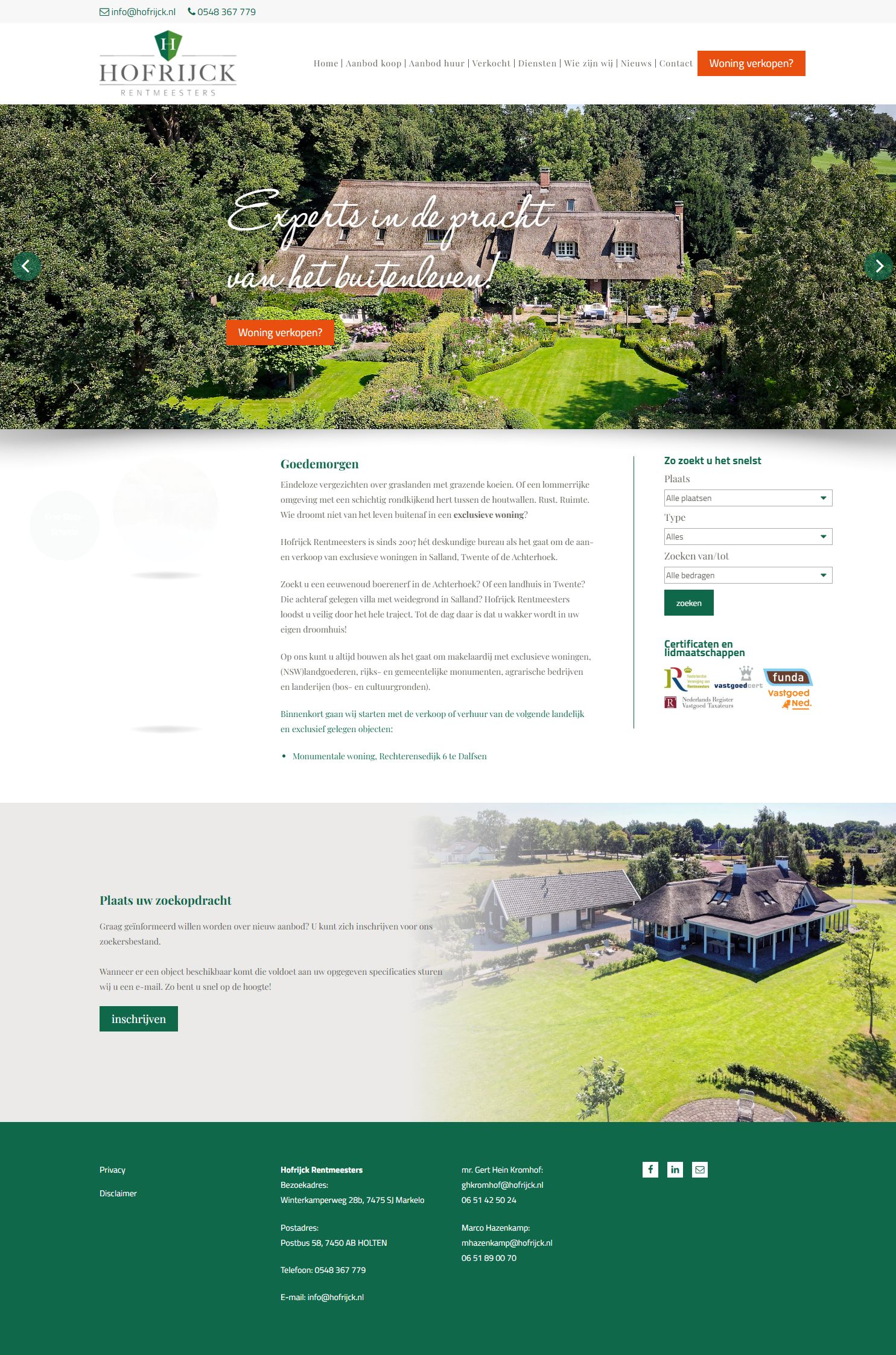 Photo de bureau Hofrijck Rentmeesters