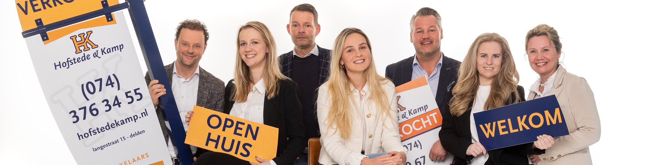 Team foto van Hofstede & Kamp Makelaars