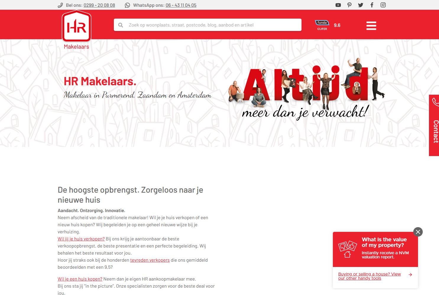 Screenshot der Website von www.hrmakelaars.nl