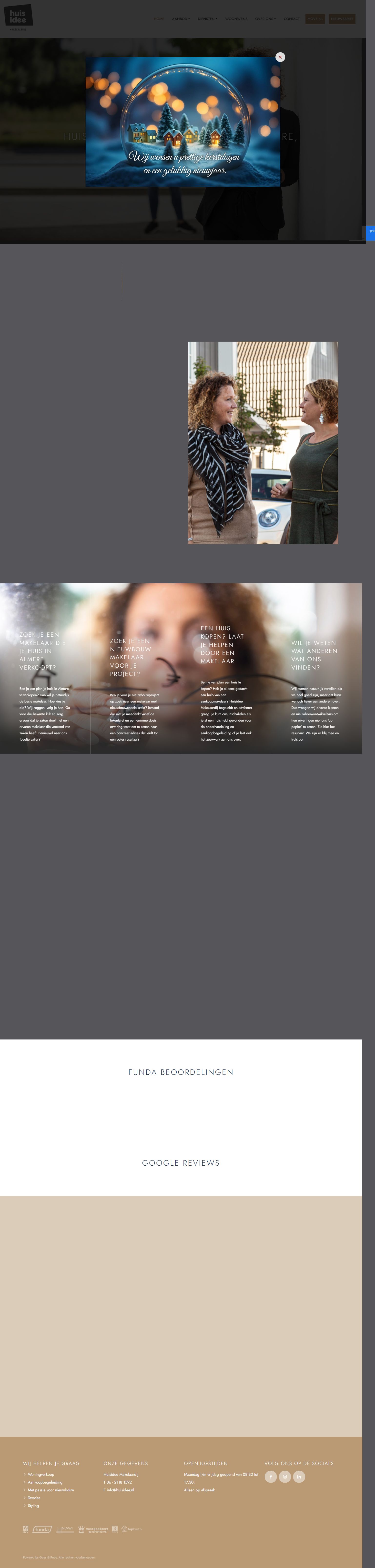 Screenshot of the website of www.huisidee.nl