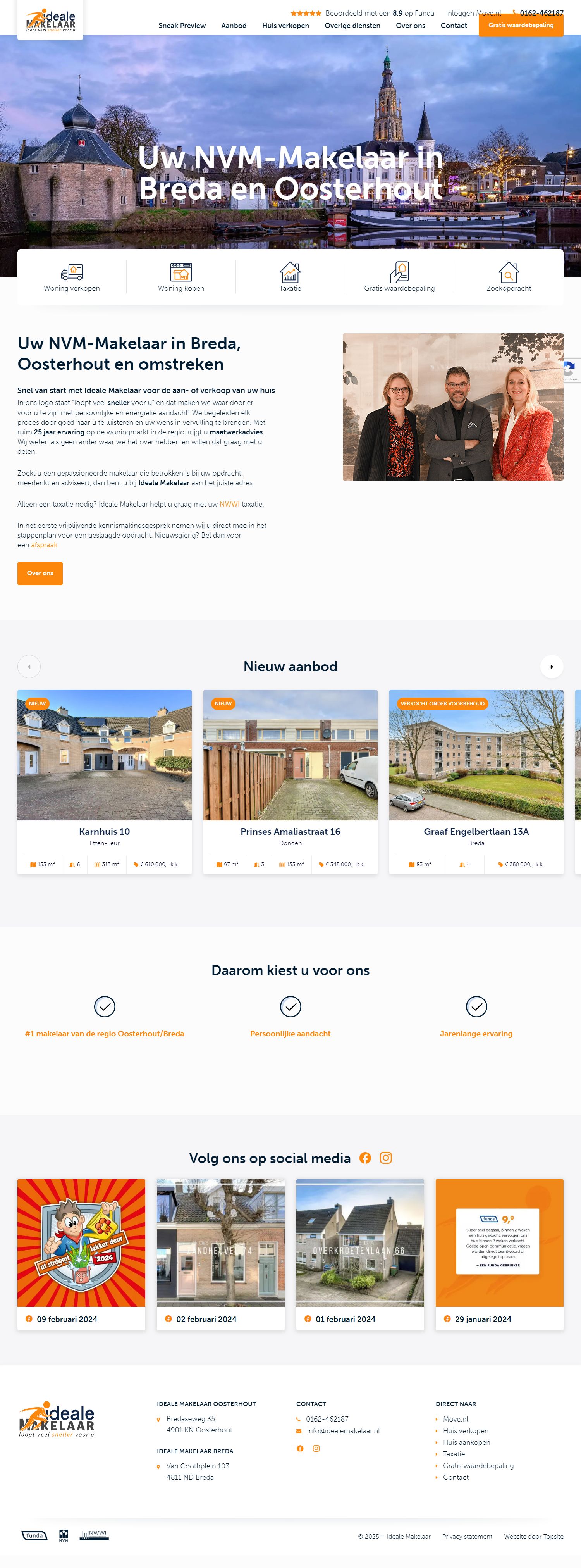 Screenshot van de website van www.idealemakelaar.nl