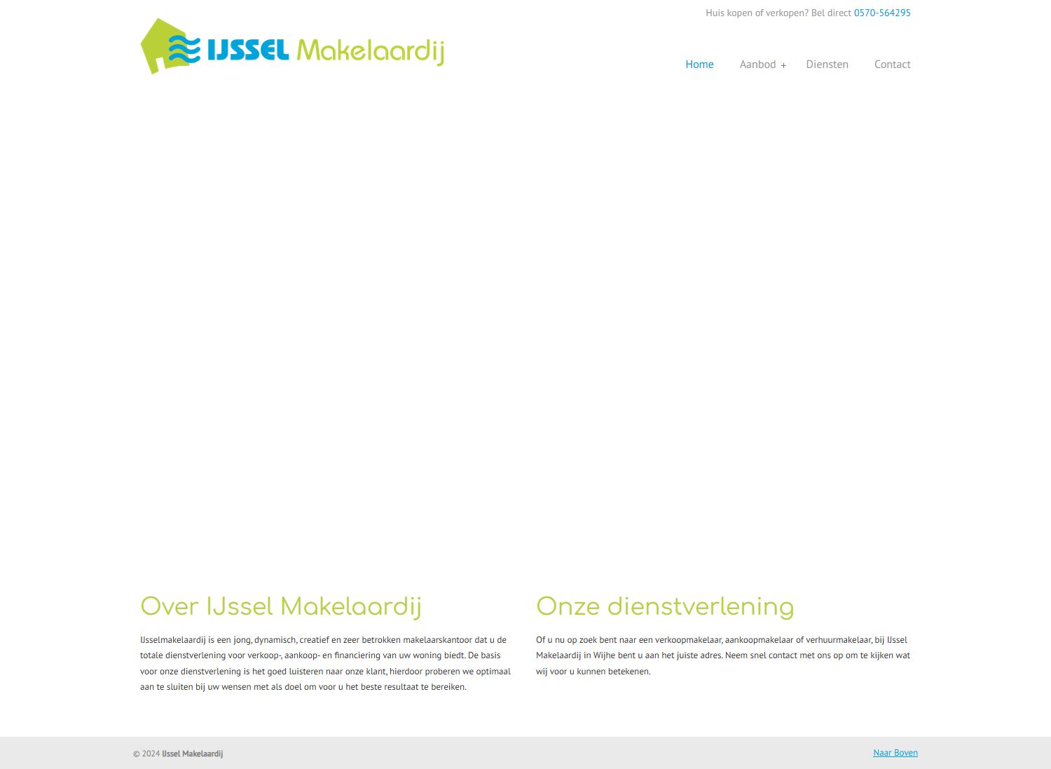 Screenshot of the website of www.ijsselmakelaardij.com