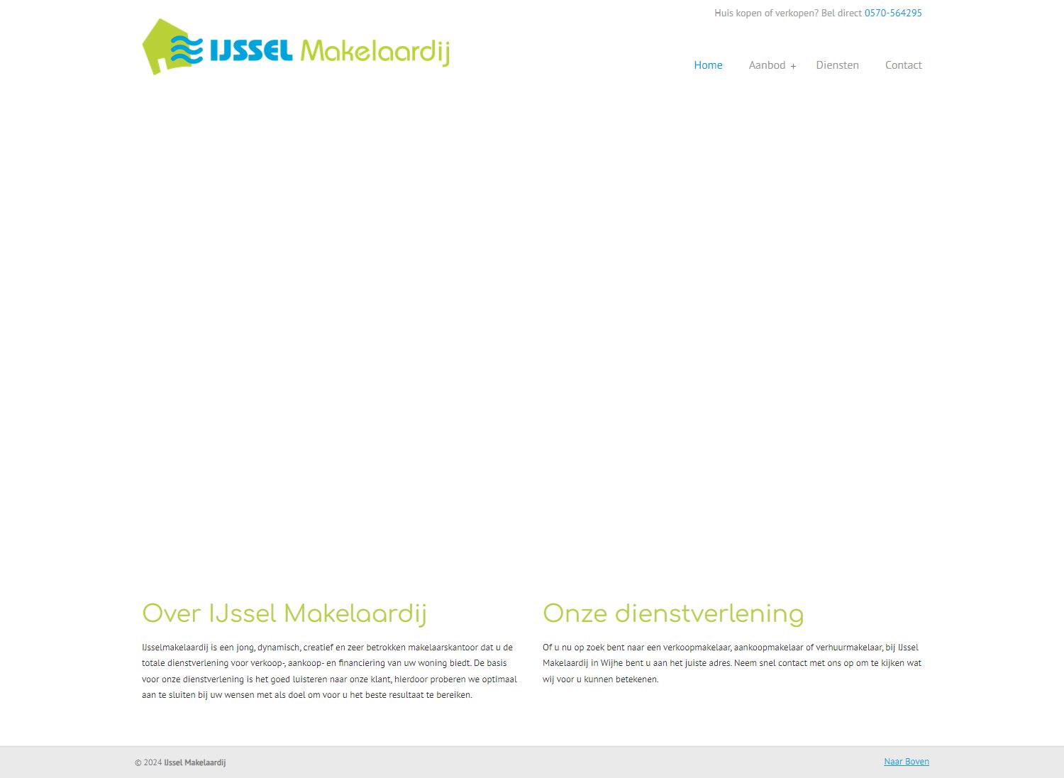 Screenshot van de website van www.ijsselmakelaardij.com