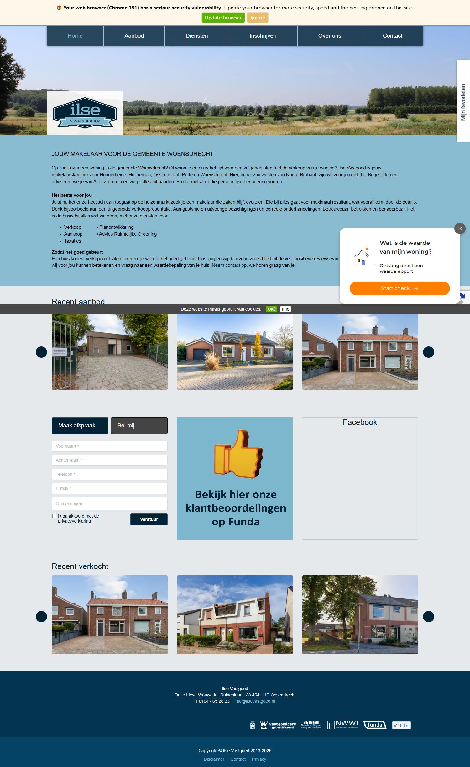 Capture d'écran du site web de www.ilsevastgoed.nl