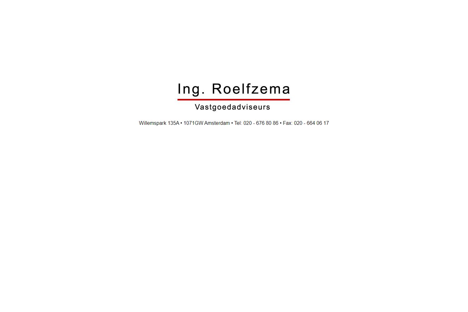 Screenshot van de website van www.roelfzema.com