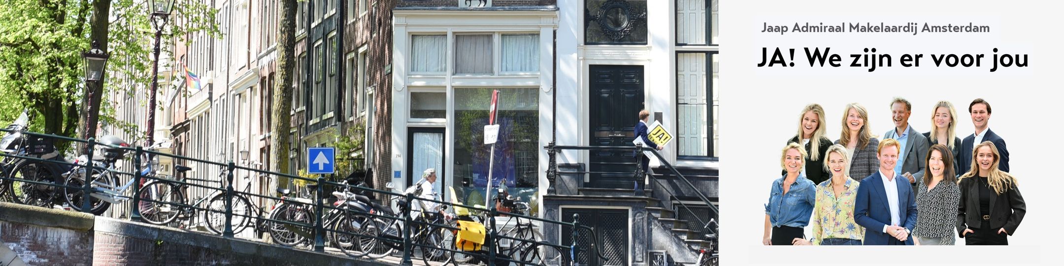 Team foto van JA! Jaap Admiraal makelaardij
