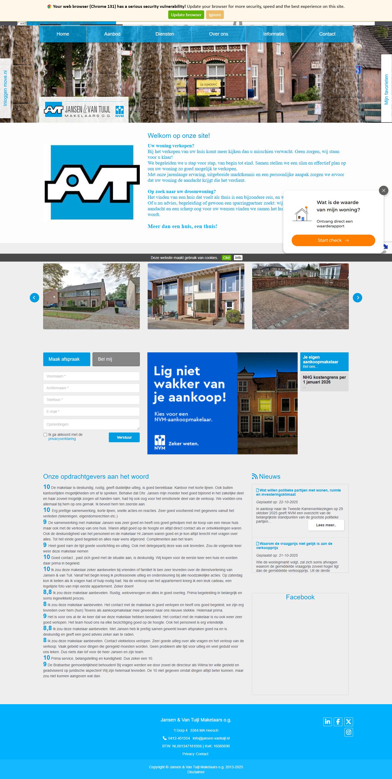 Screenshot der Website von www.jansen-vantuijl.nl