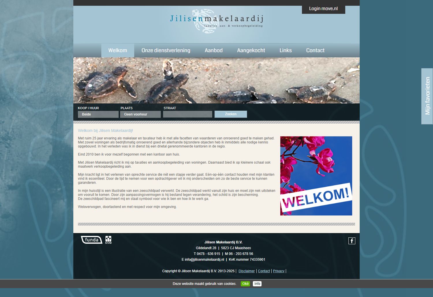 Screenshot van de website van www.jilisenmakelaardij.nl