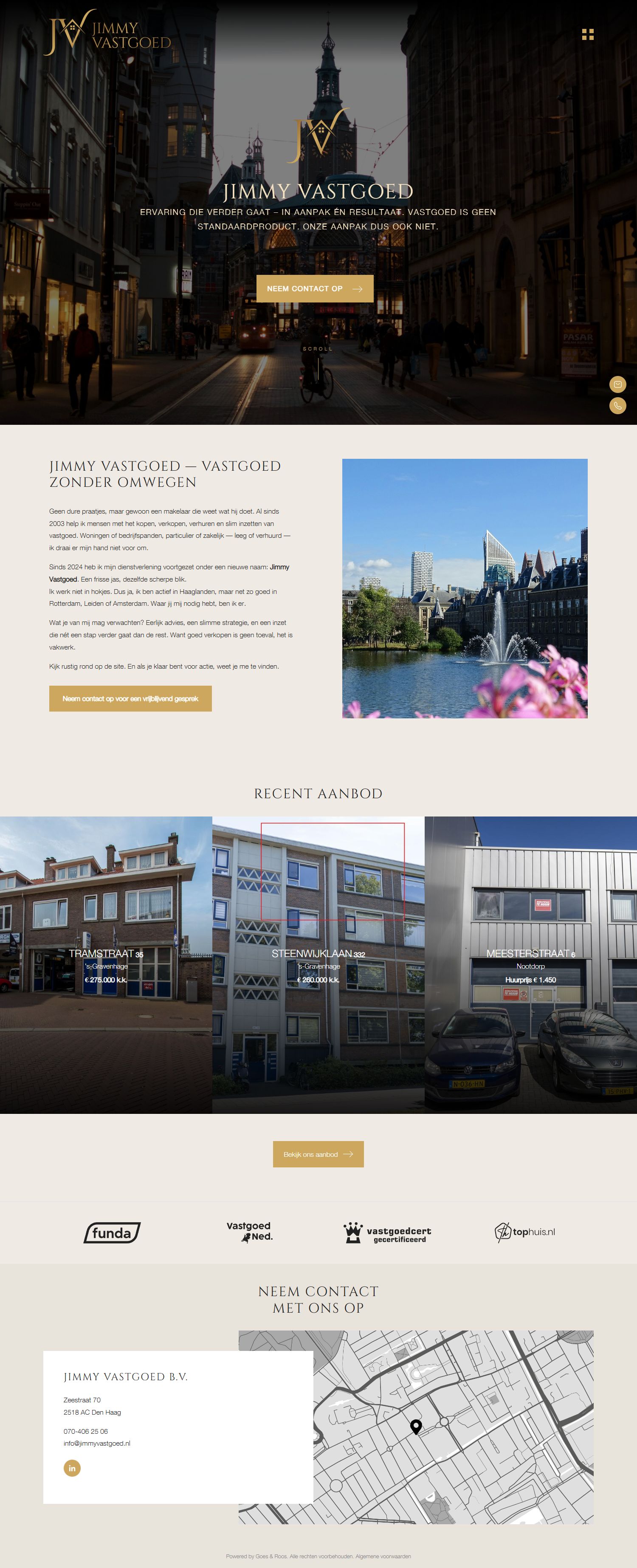 Screenshot van de website van www.jimmyvastgoed.nl