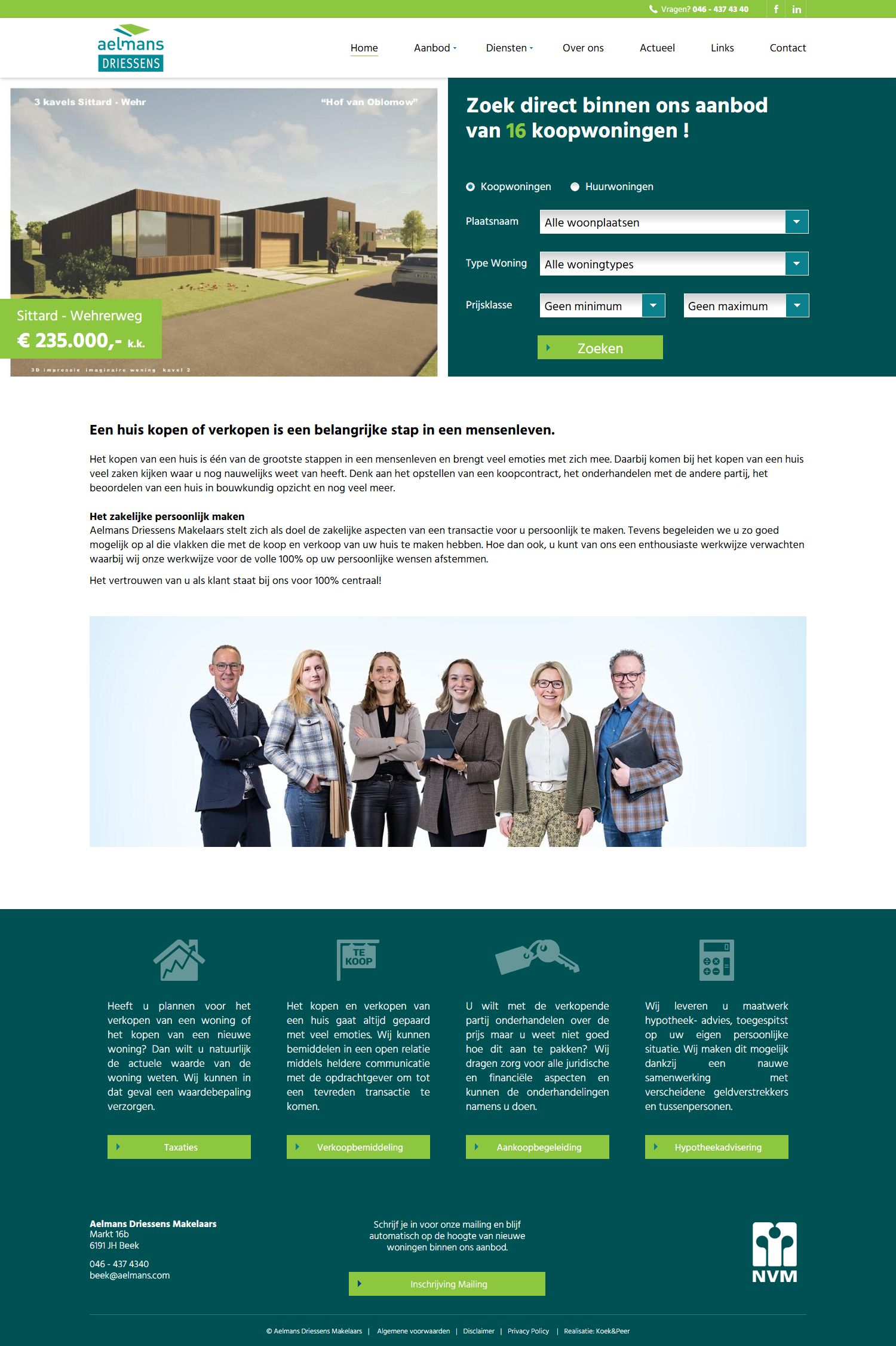 Kantoorfoto John Driessens Makelaardij