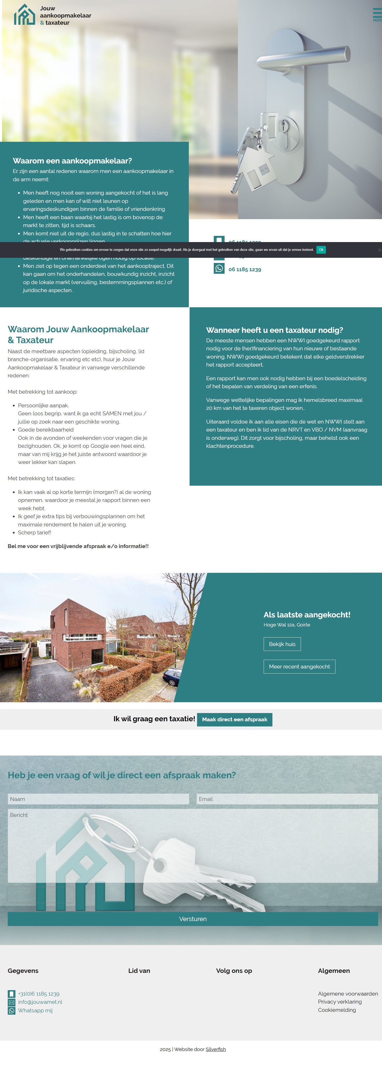 Screenshot van de website van www.jouwamet.nl