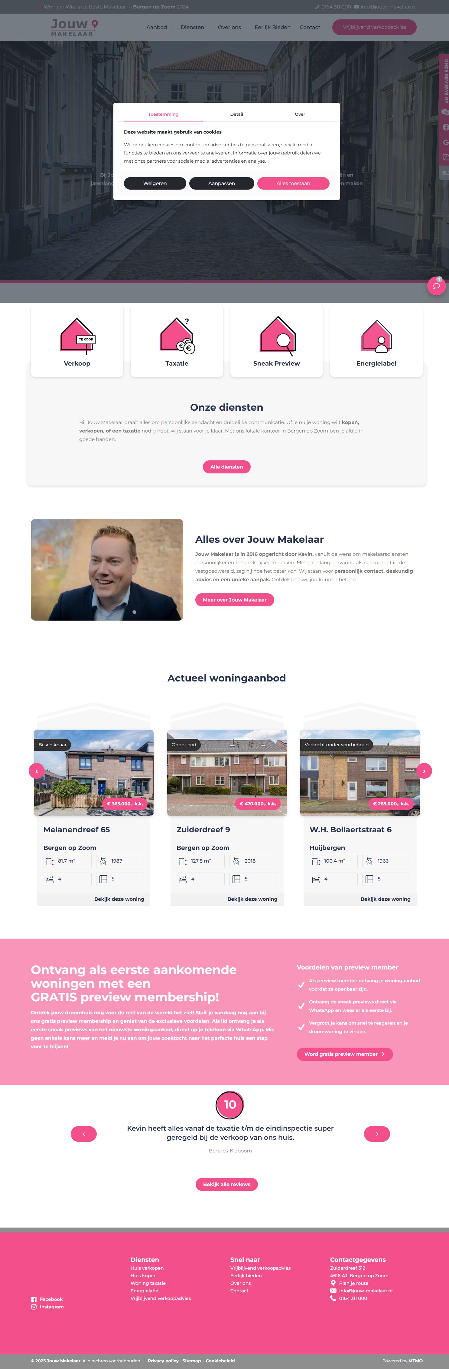 Screenshot der Website von www.jouw-makelaar.nl