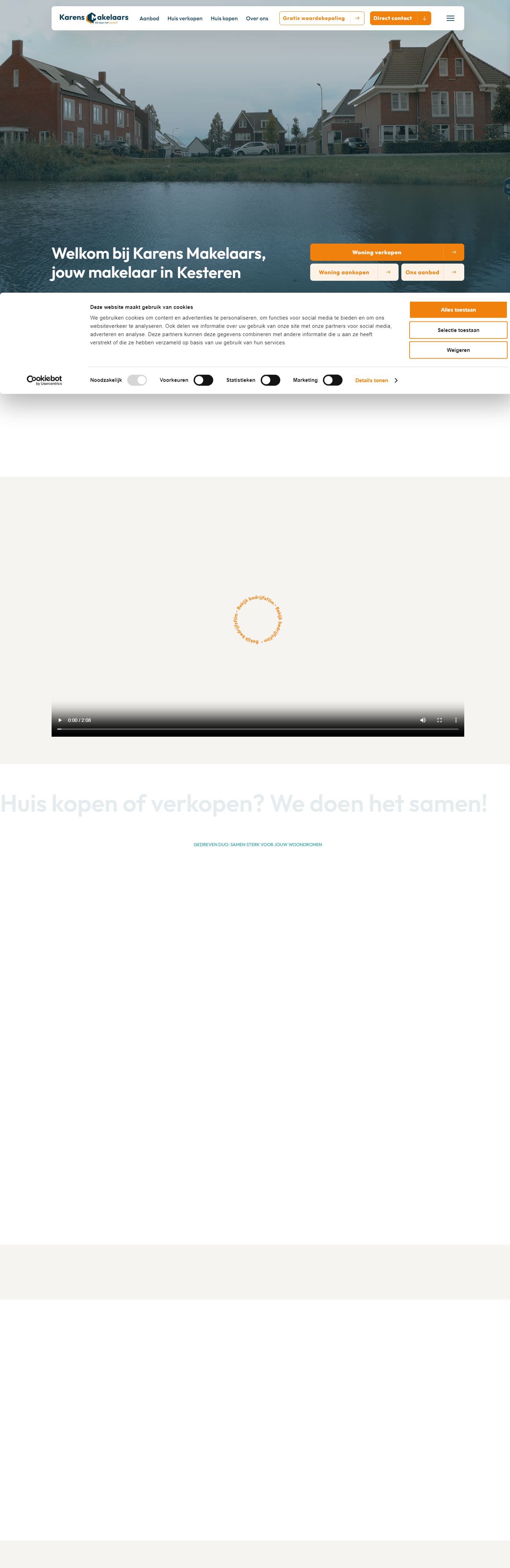 Screenshot van de website van www.karens.nl