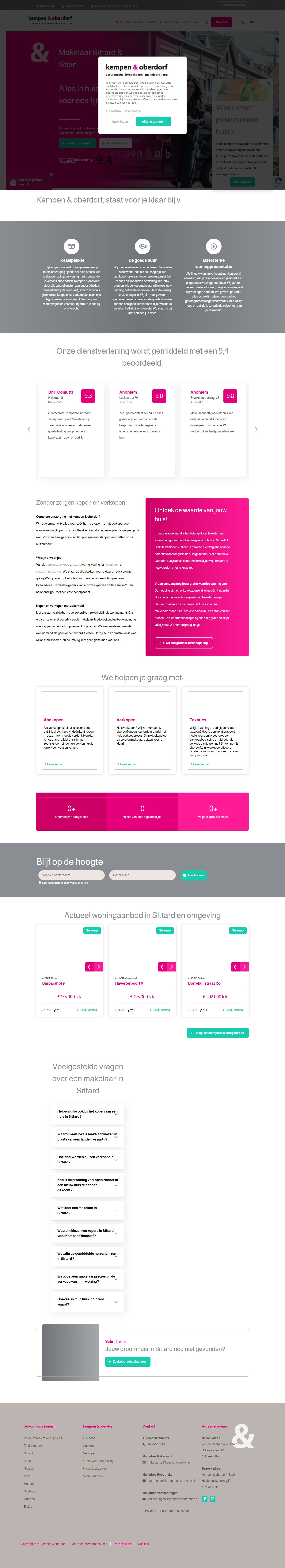 Screenshot of the website of www.kempenoberdorf.nl