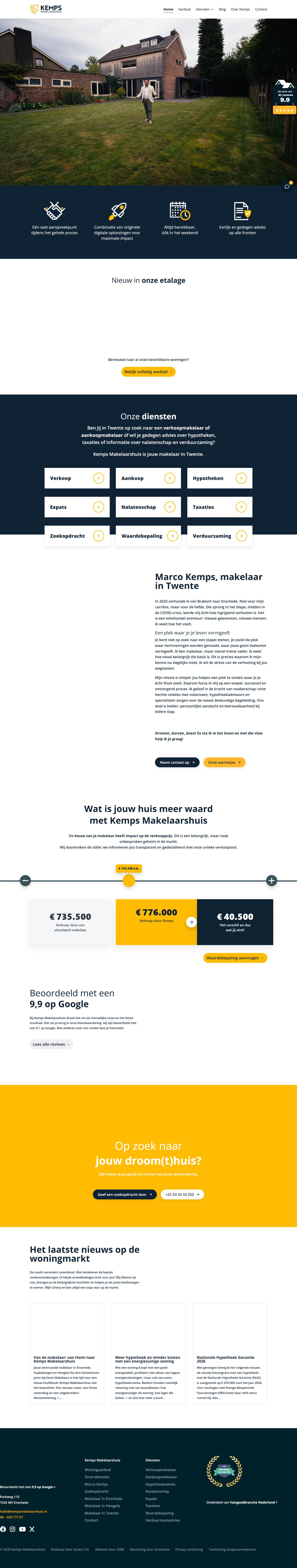 Team foto van Kemps makelaarshuis