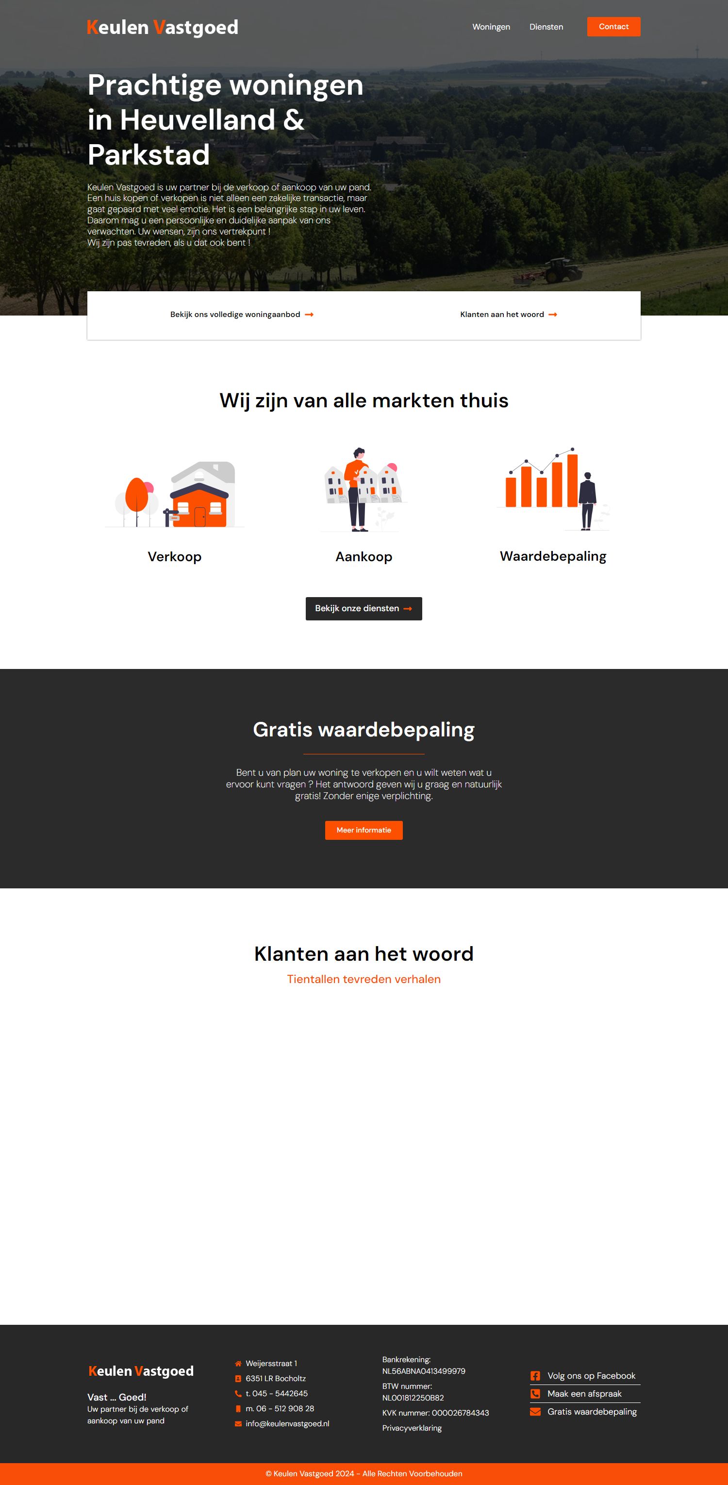 Screenshot van de website van www.keulenvastgoed.nl