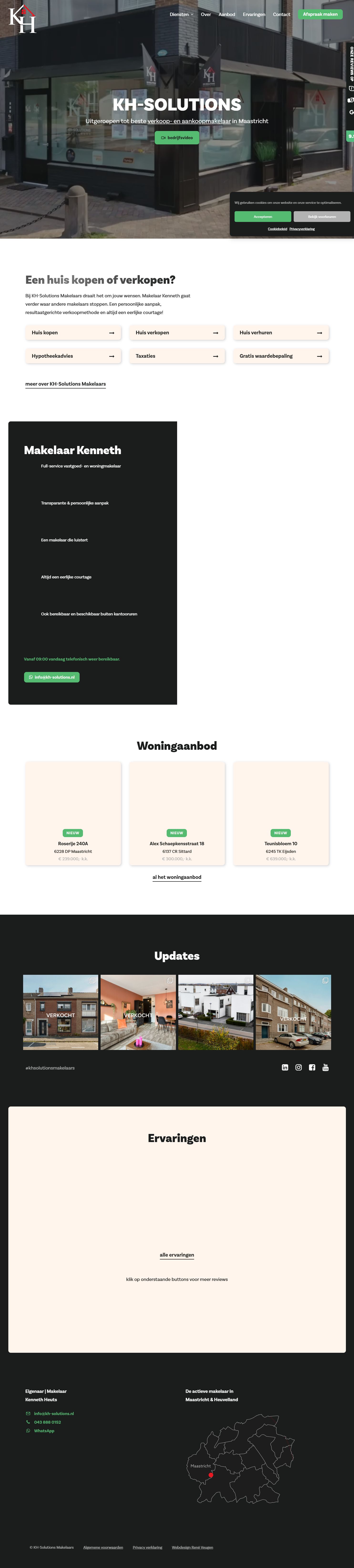 Screenshot of the website of www.kh-solutions.nl
