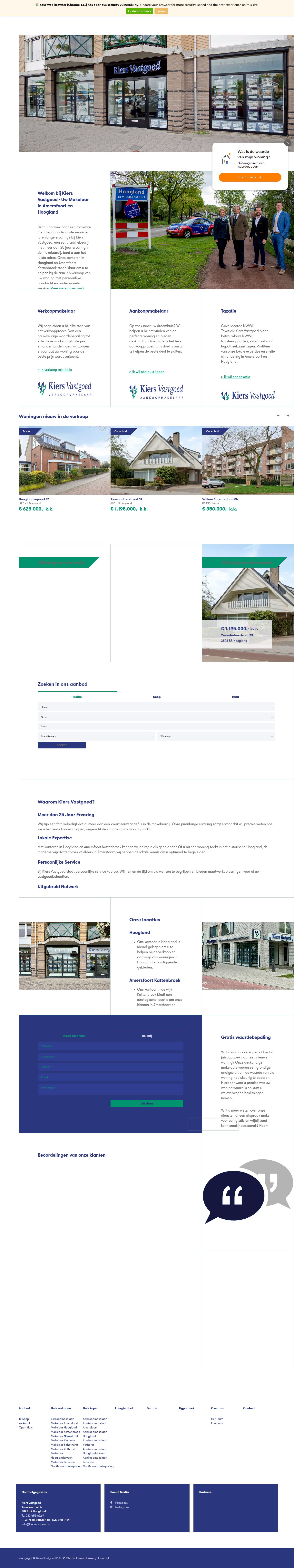 Screenshot of the website of www.kiersvastgoed.nl