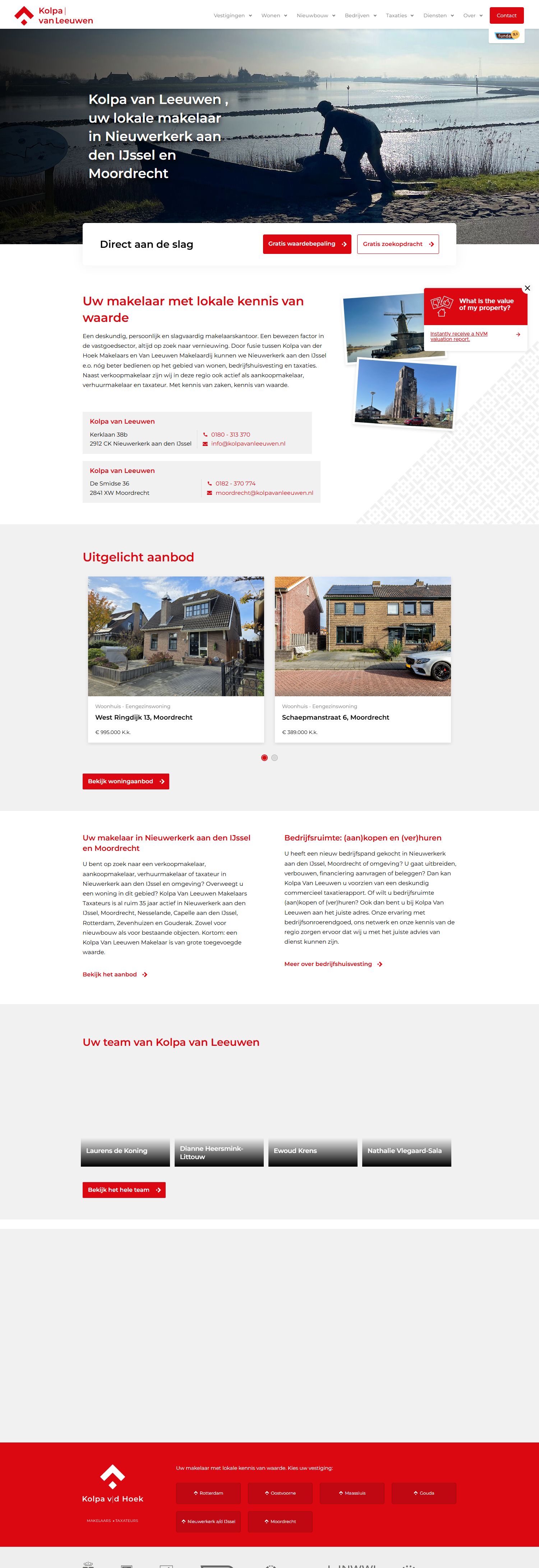 Capture d'écran du site web de www.kolpavanleeuwen.nl