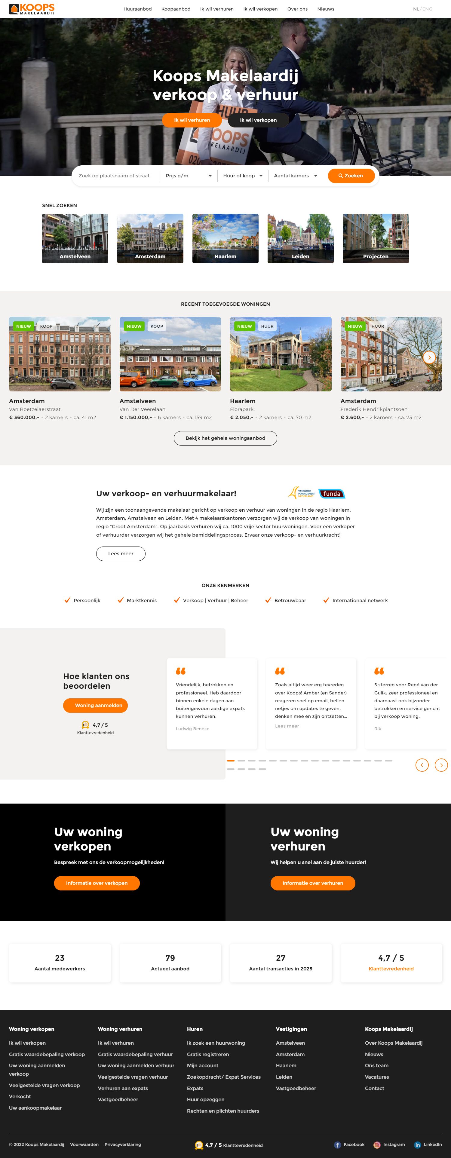 Screenshot van de website van www.koopsmakelaardij.nl