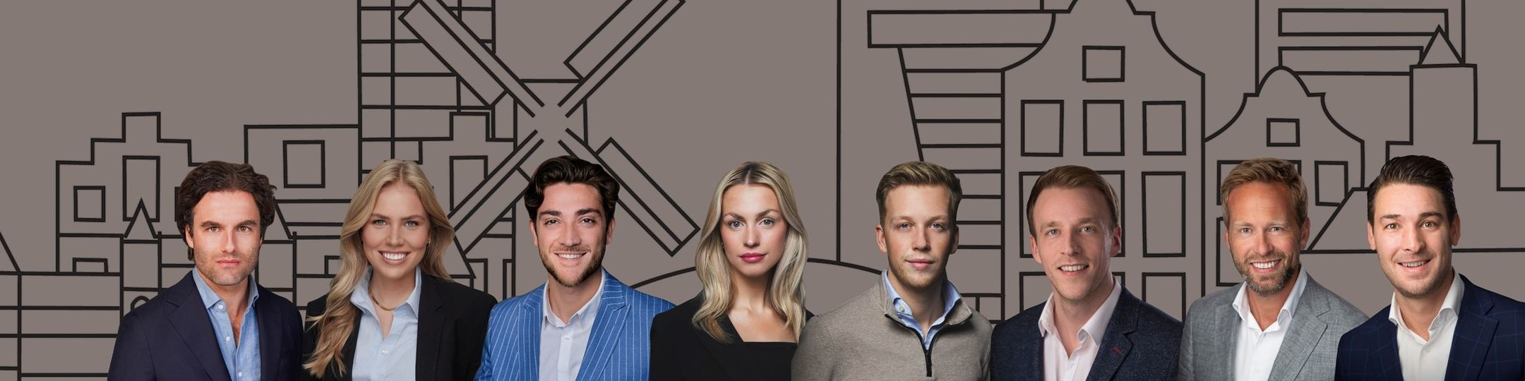 Team foto van Koops Makelaardij Amsterdam