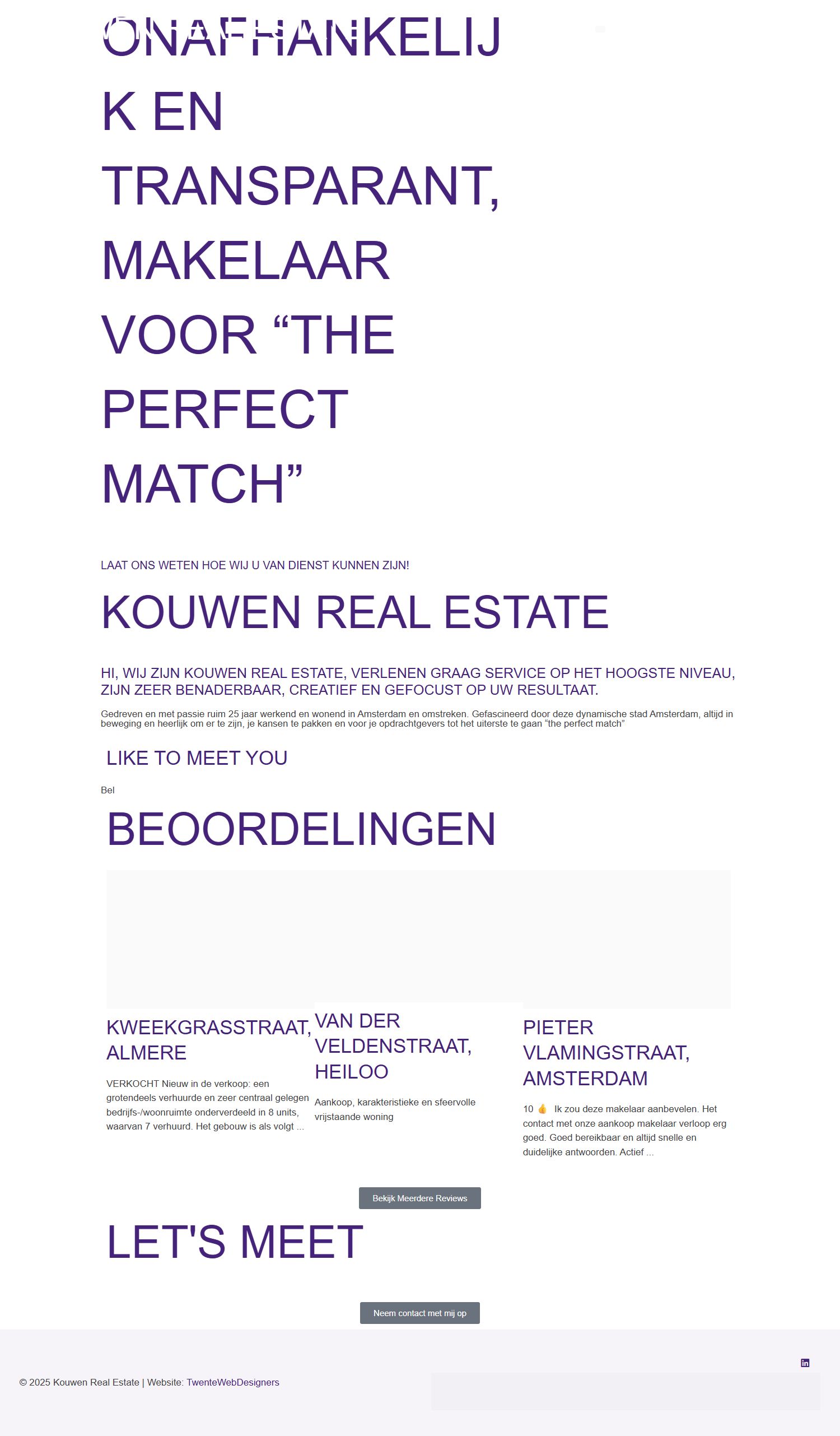 Team foto van KOUWEN Real Estate