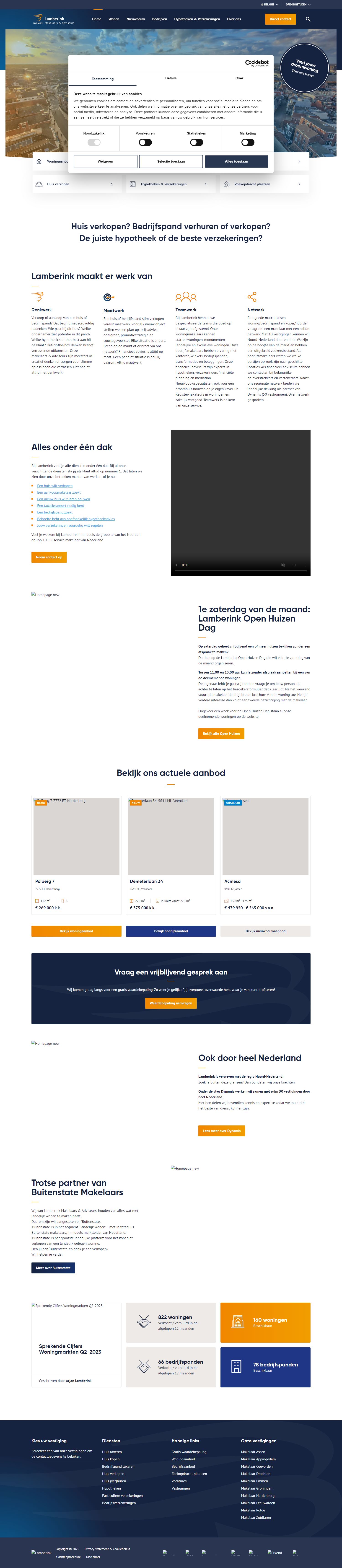 Screenshot van de website van lamberink.nl