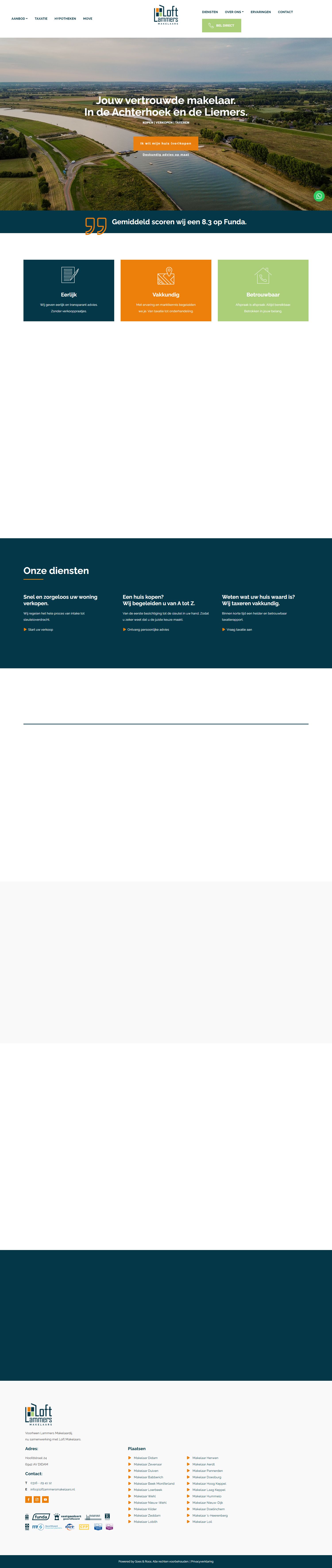 Capture d'écran du site web de www.lammersmakelaardij.nl