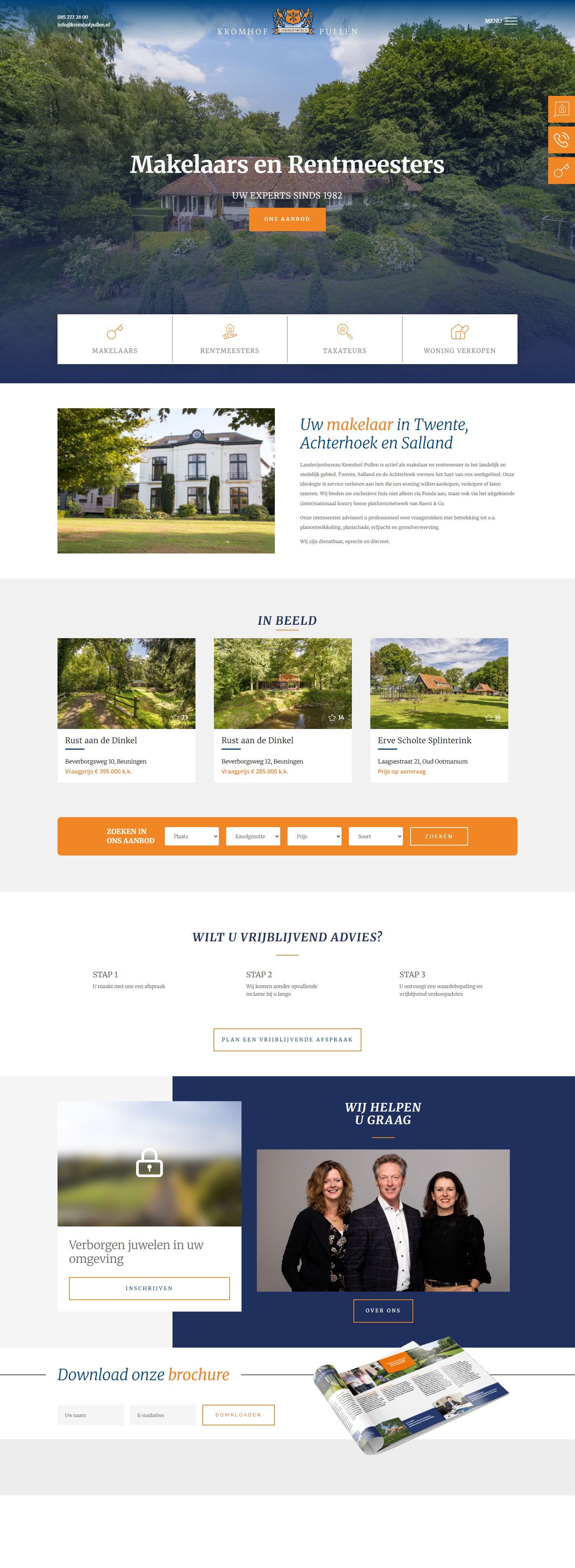 Capture d'écran du site web de www.kromhofpullen.nl