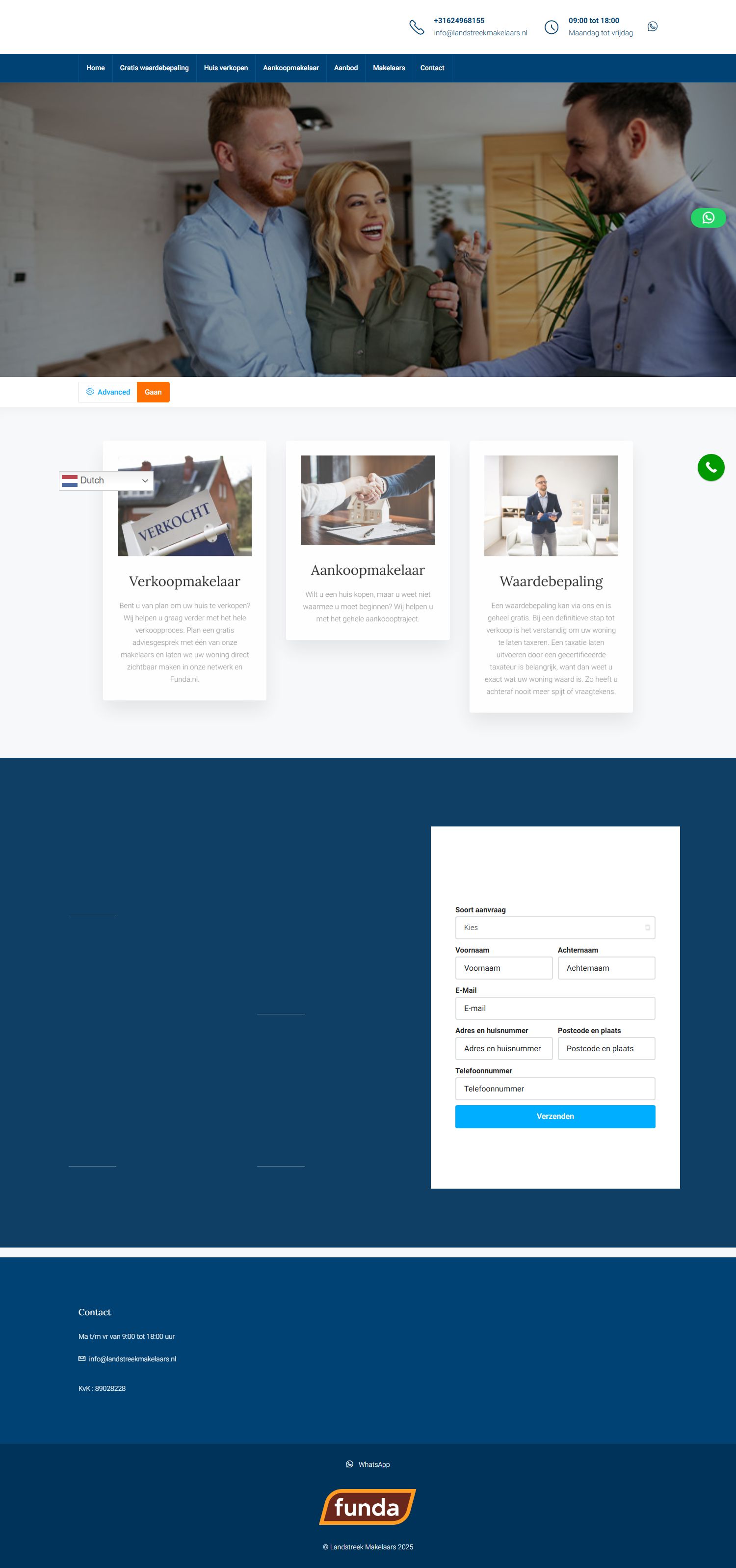 Capture d'écran du site web de www.landstreekmakelaars.nl