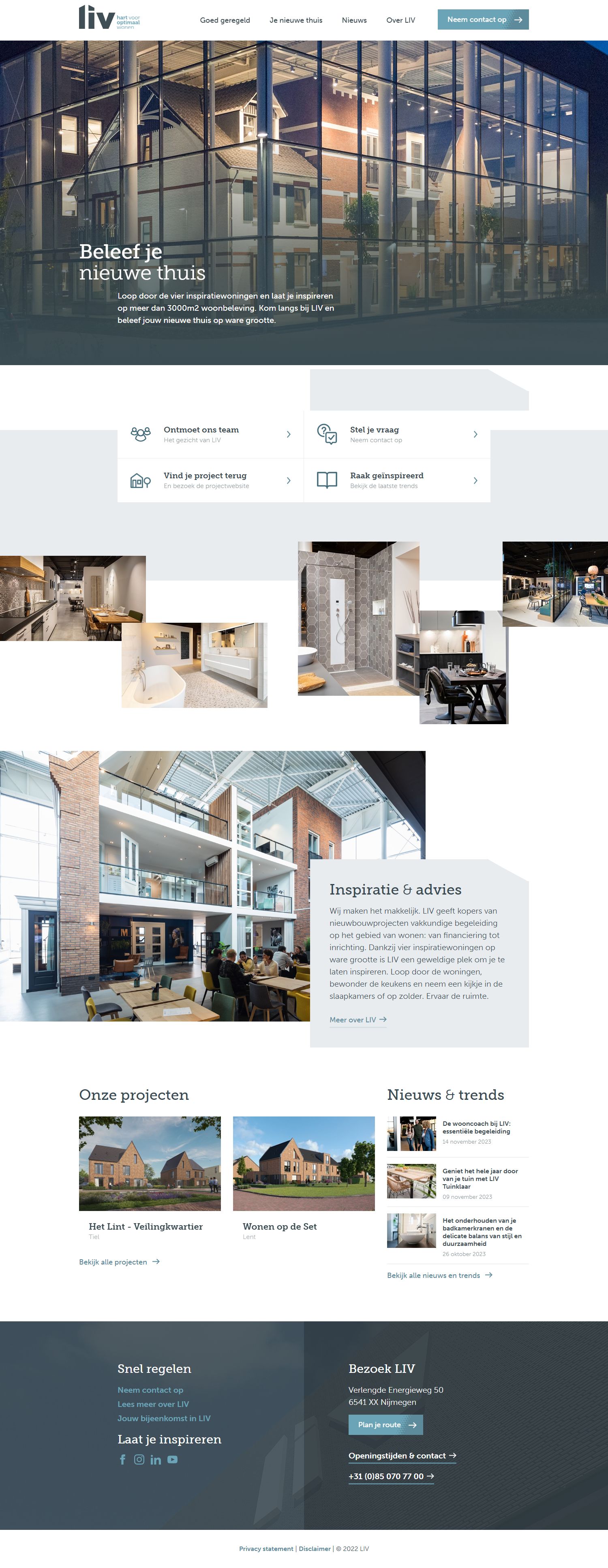 Screenshot of the website of www.livwonen.nl